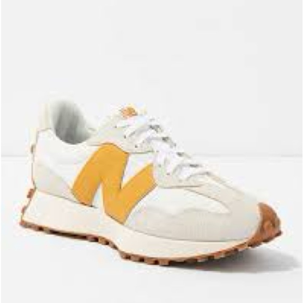 New Balance Women's Cream and Yellow Sneakers